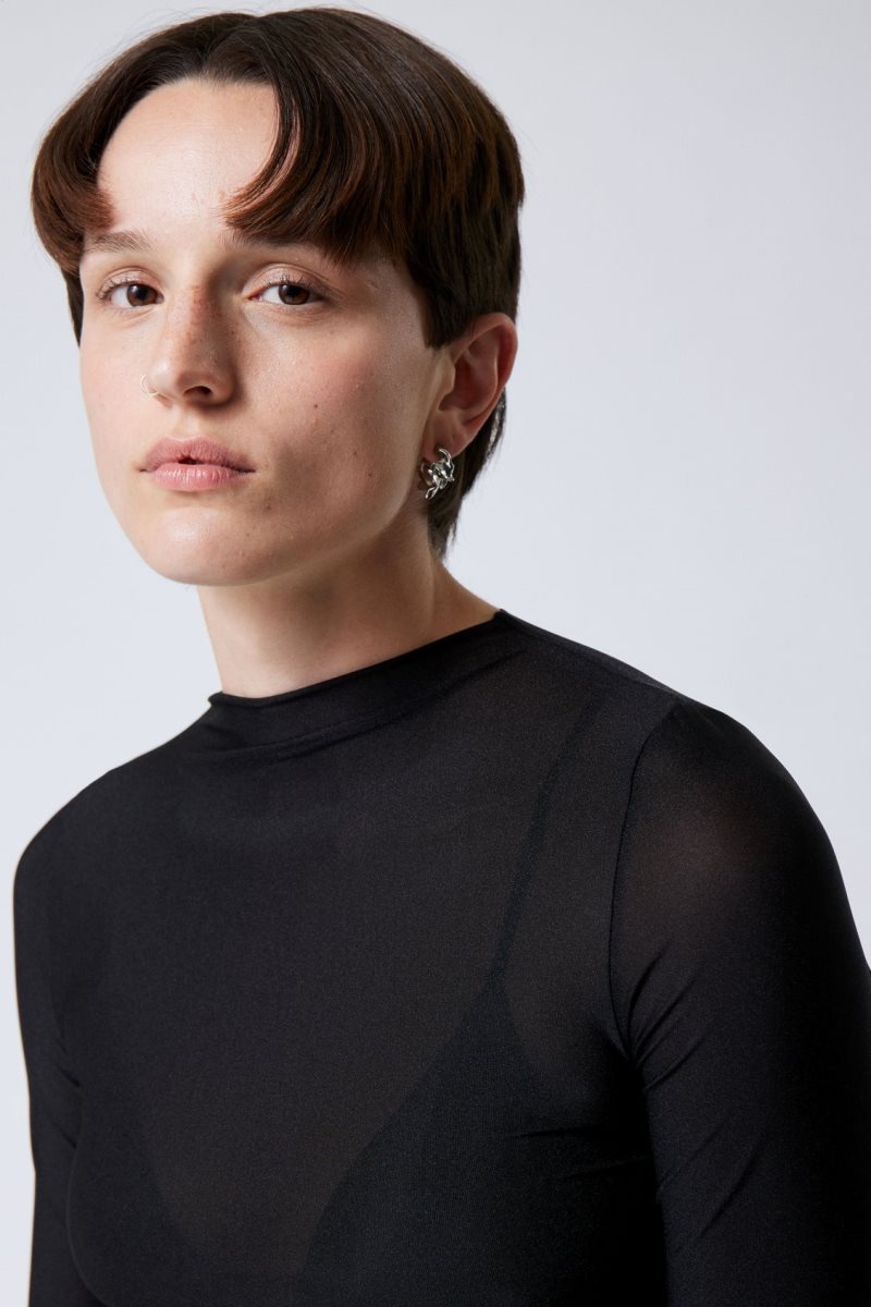 Weekday Allison Longsleeved Turtleneck Top Black | XDZZ3854