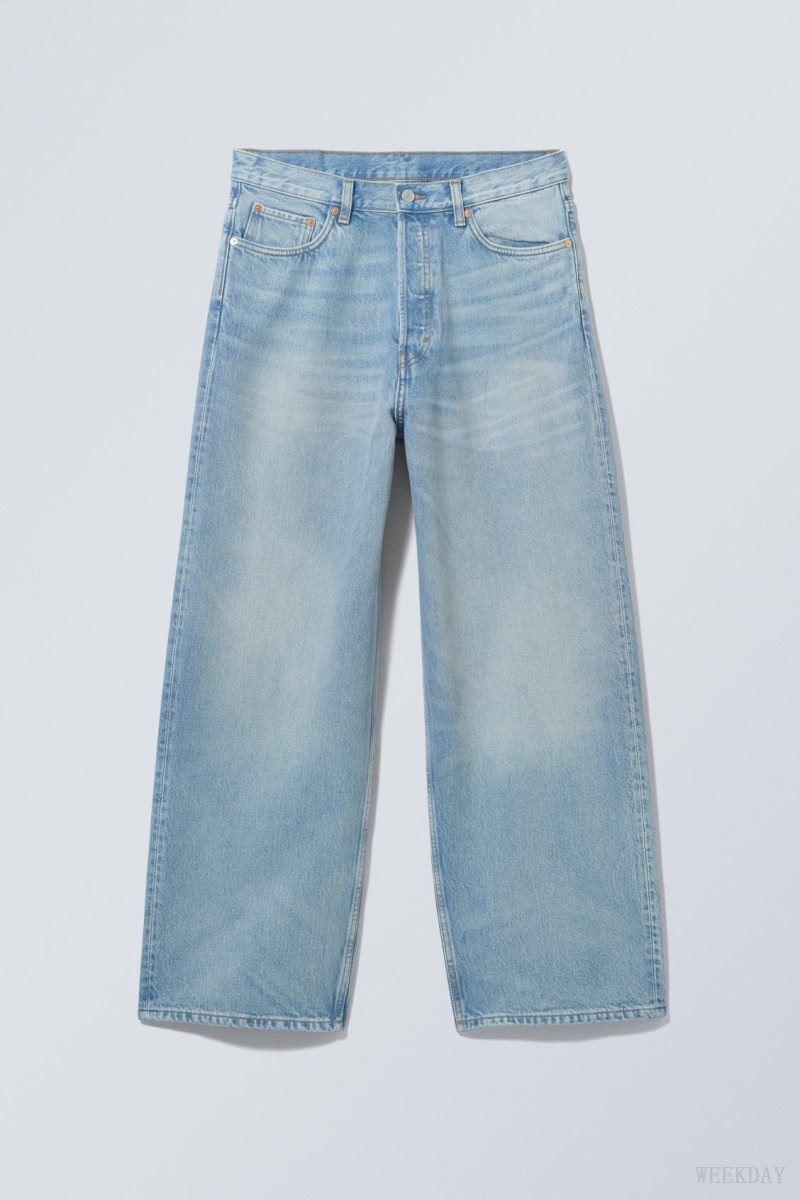 Weekday Astro Loose Baggy Jeans Blue | DKRS9444