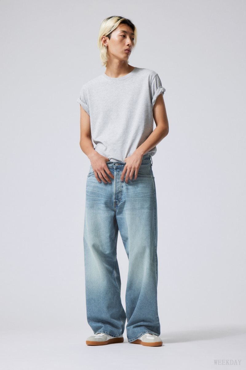 Weekday Astro Loose Baggy Jeans Blue | LSPT3134