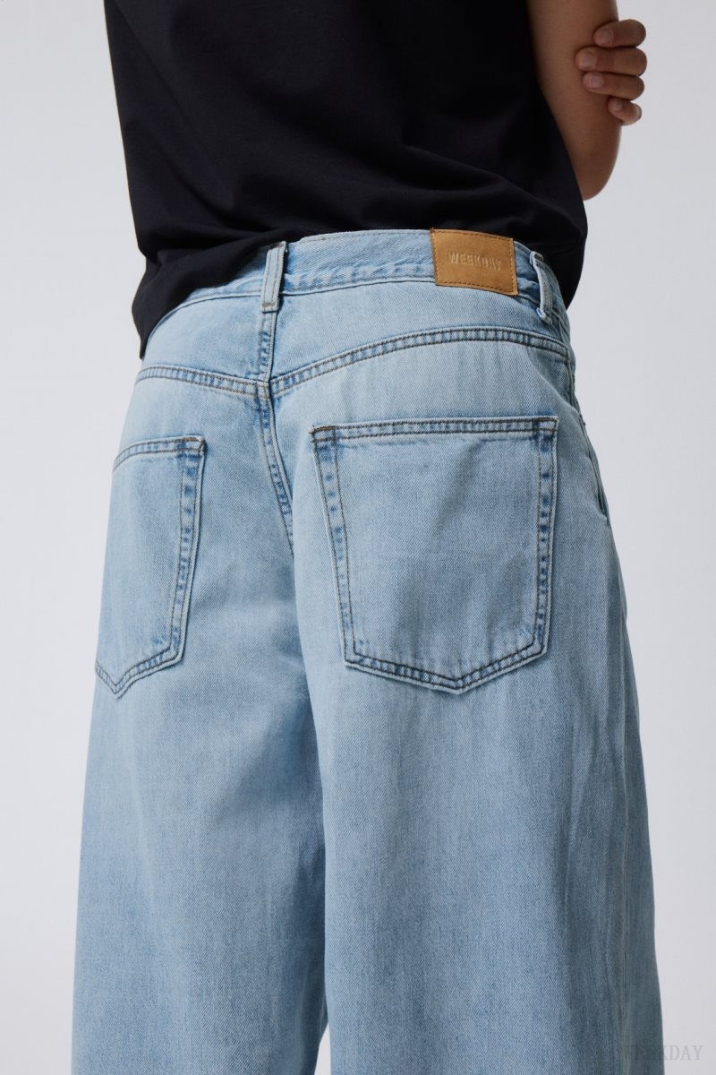 Weekday Astro Loose Baggy Jeans Blue | YZCG5587