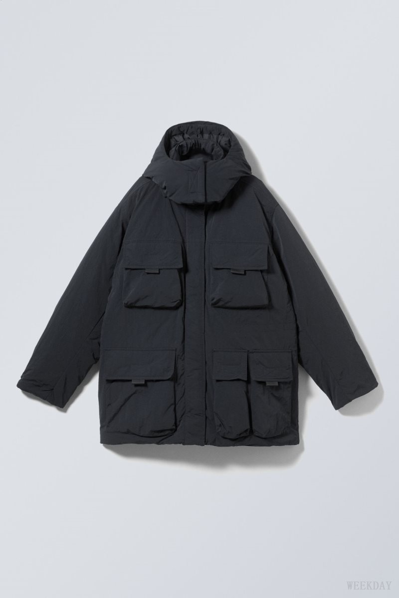 Weekday Attila Padded Parka Black | GTBR2539