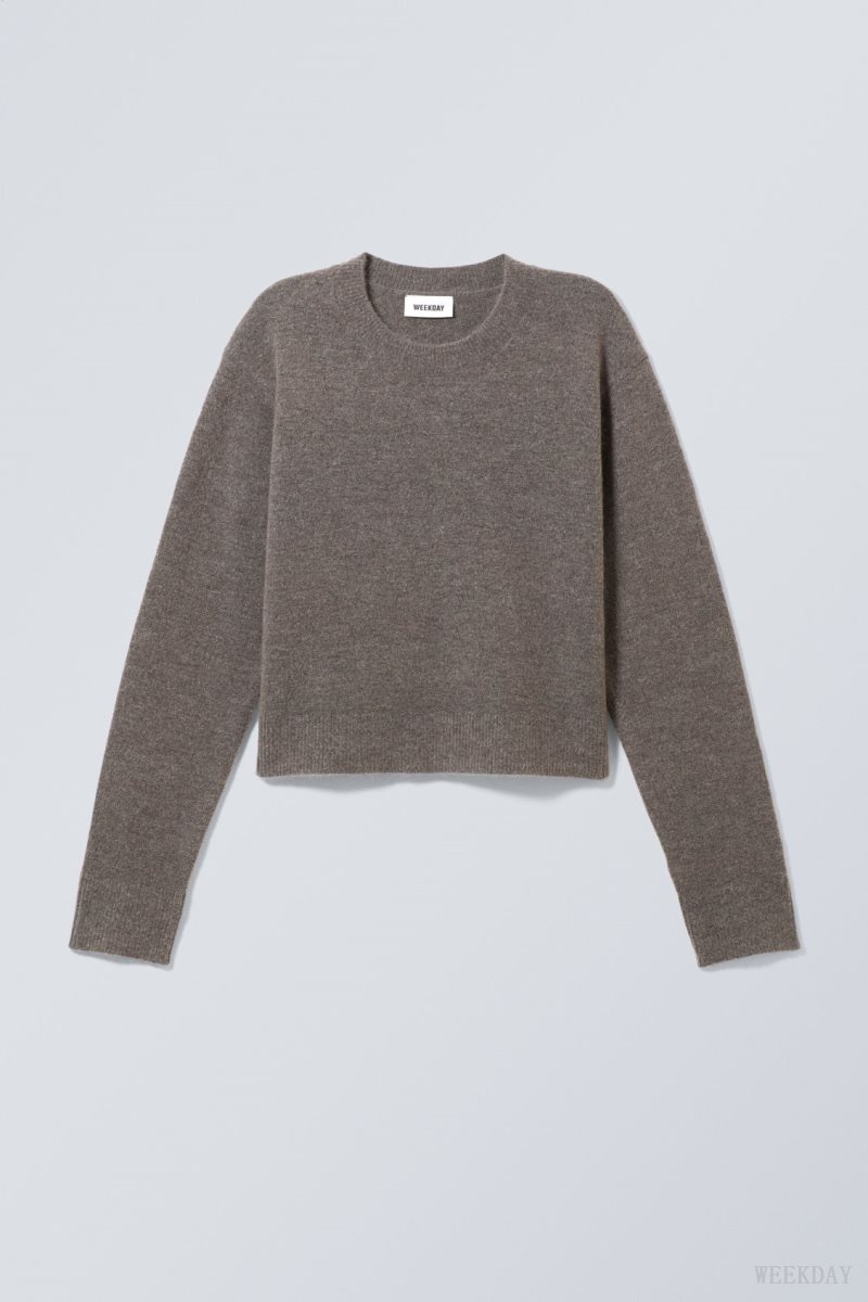 Weekday Ayla Sweater Dark Mole | KPJP9745