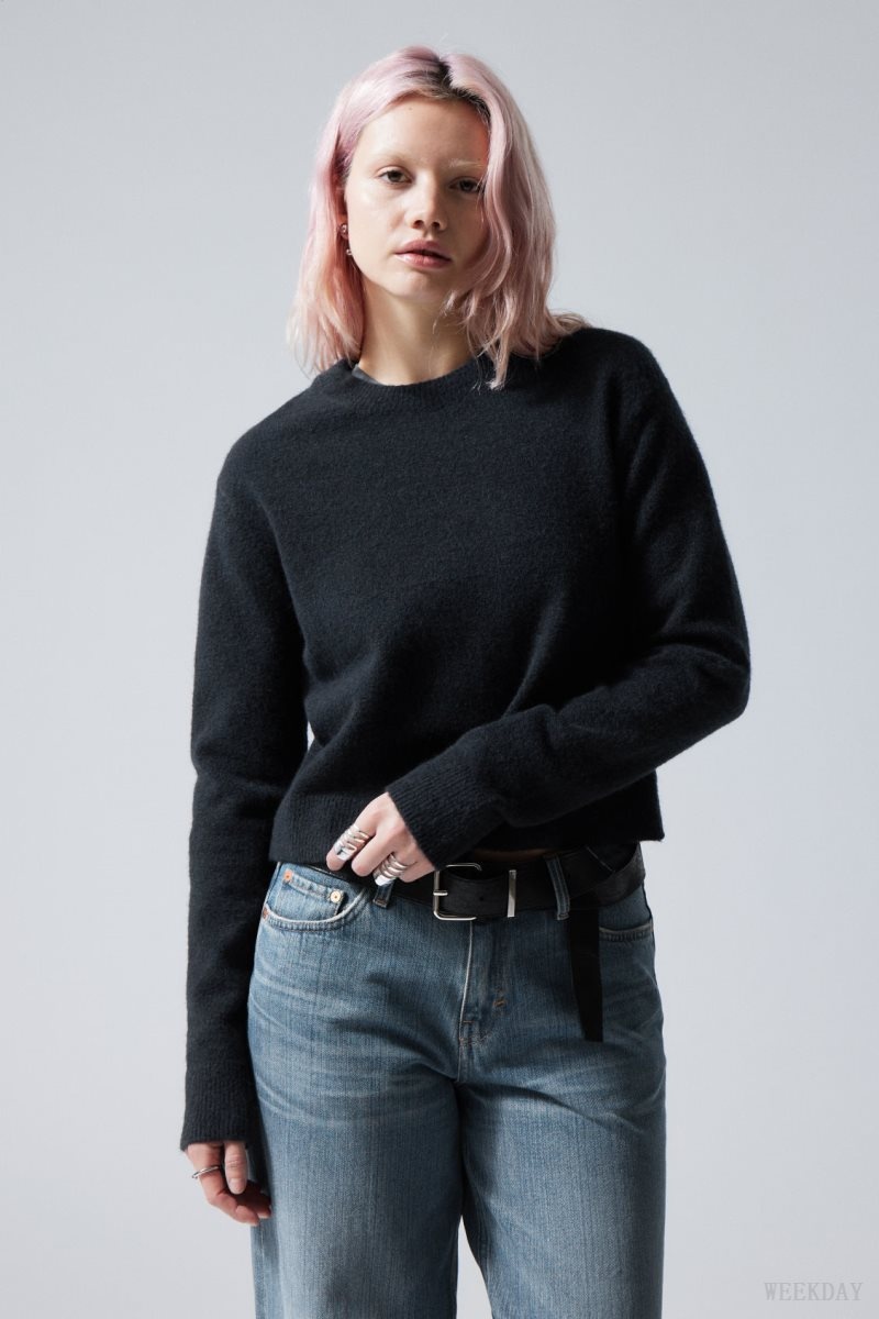 Weekday Ayla Sweater Navy | JPOO3543