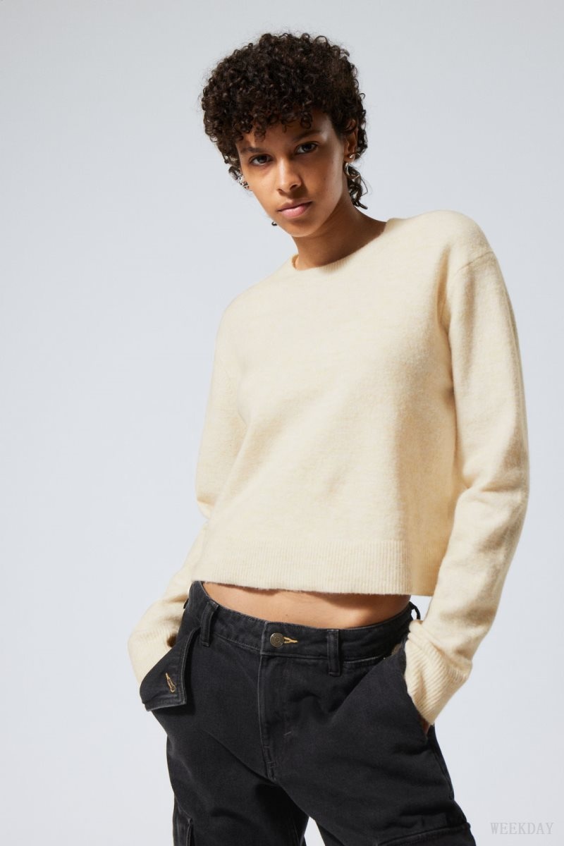 Weekday Ayla Sweater Oat | WBDQ8900