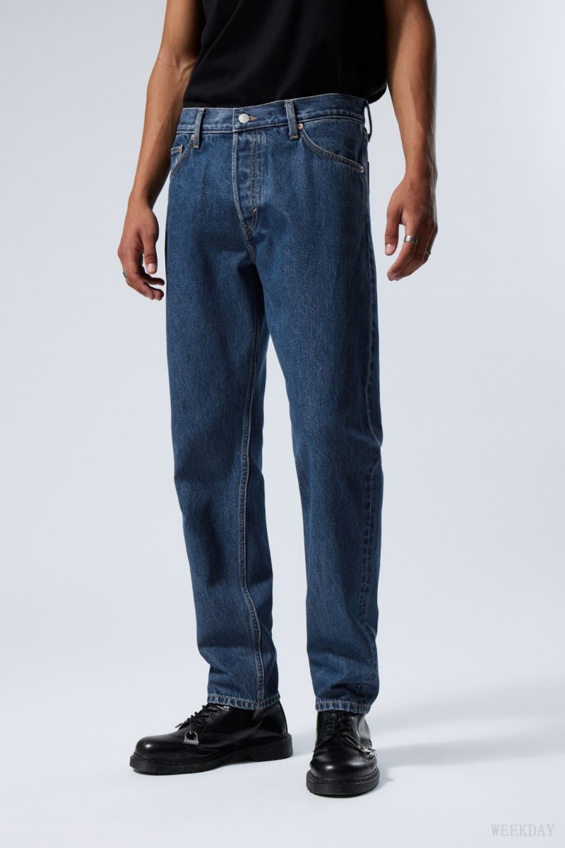 Weekday Barrel Relaxed Tapered Jeans Blue | QIAE5373