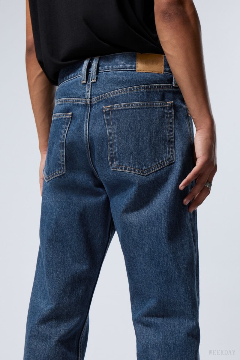 Weekday Barrel Relaxed Tapered Jeans Blue | QIAE5373