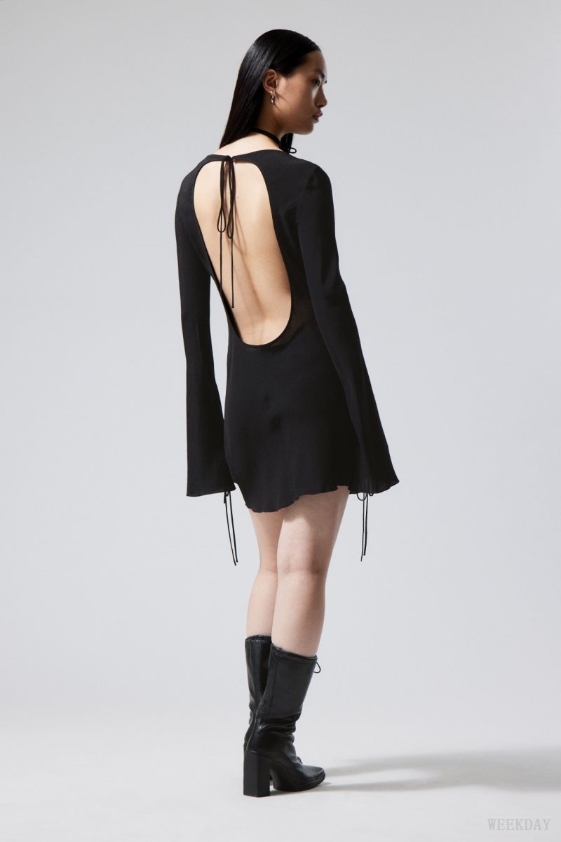 Weekday Bella Mini Dress Black | EUJA1870