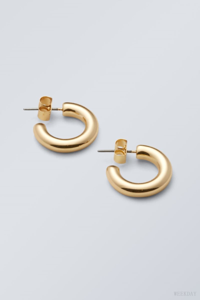 Weekday Bold Hoops Golden | VNFQ1078