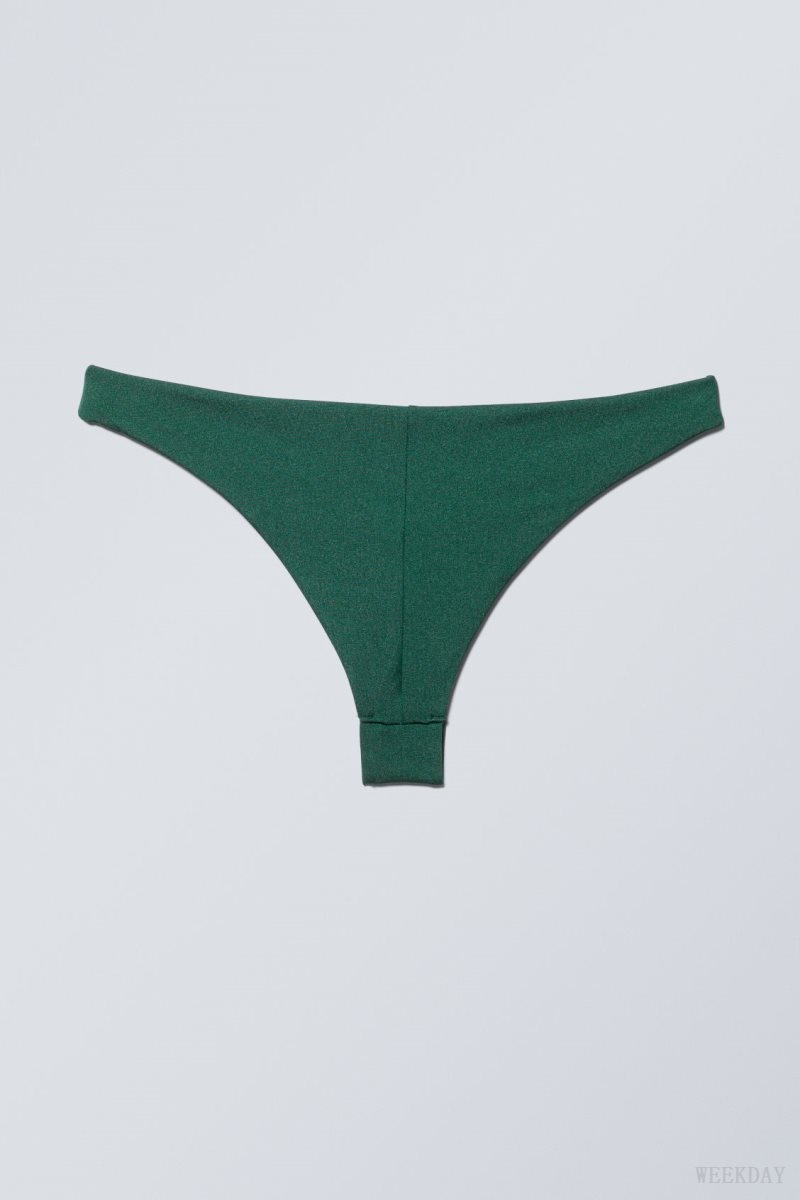 Weekday Brazilian Bikini Bottoms Green | KPCF6239