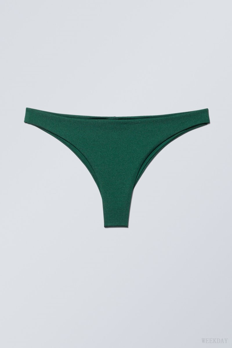 Weekday Brazilian Bikini Bottoms Green | KPCF6239