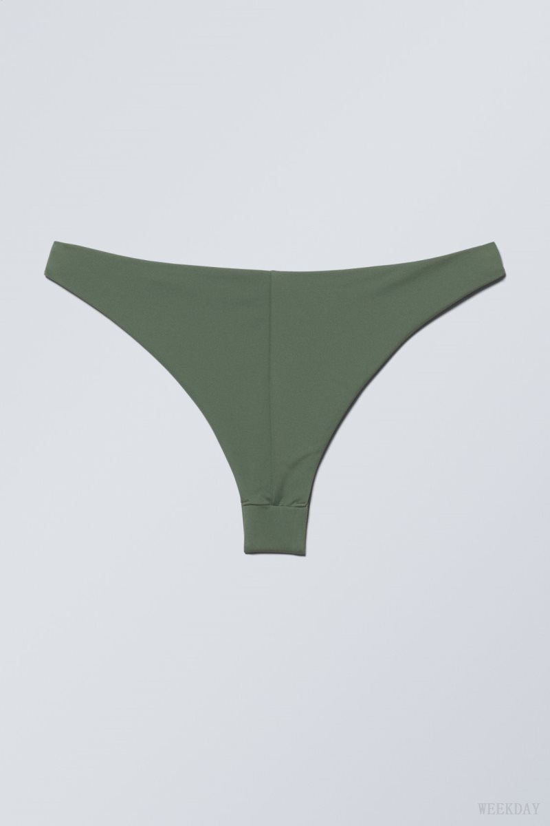 Weekday Brazilian Bikini Bottoms Khaki | AFFH7993