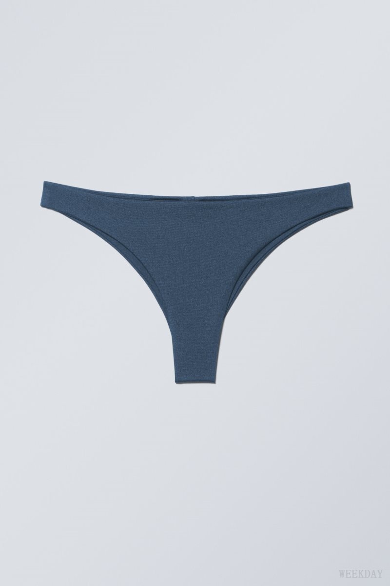 Weekday Brazilian Bikini Bottoms Navy | KLKJ2619