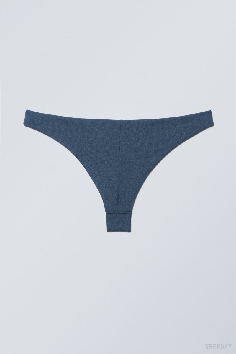 Weekday Brazilian Bikini Bottoms Navy | KLKJ2619