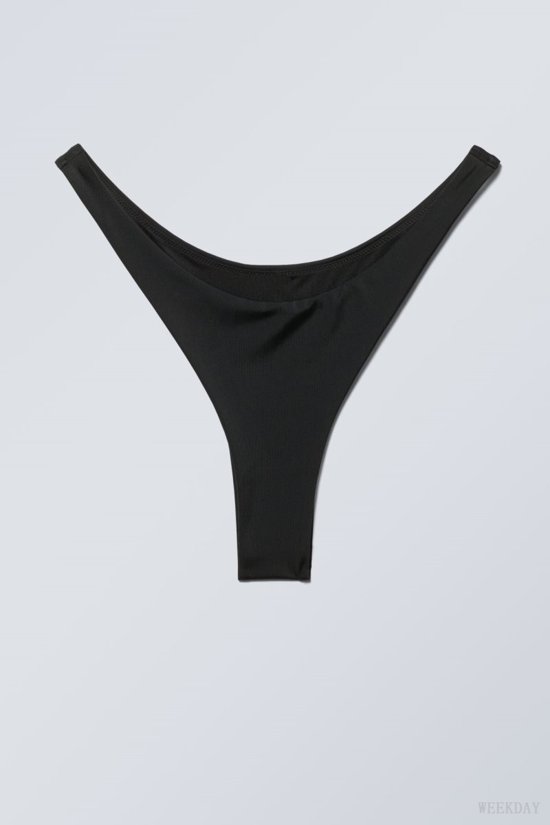 Weekday Brazilian Mini Bikini Bottom Black | VOKK0279