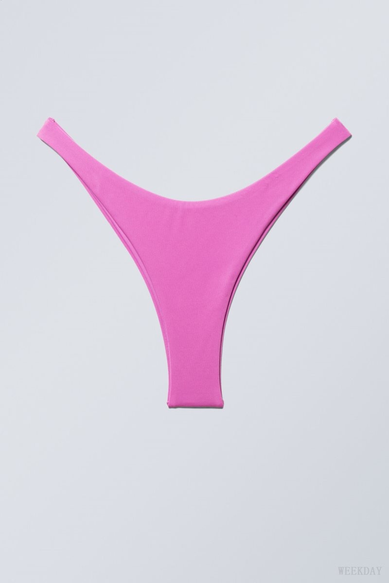 Weekday Brazilian Mini Bikini Bottom Pink | TDVR8955