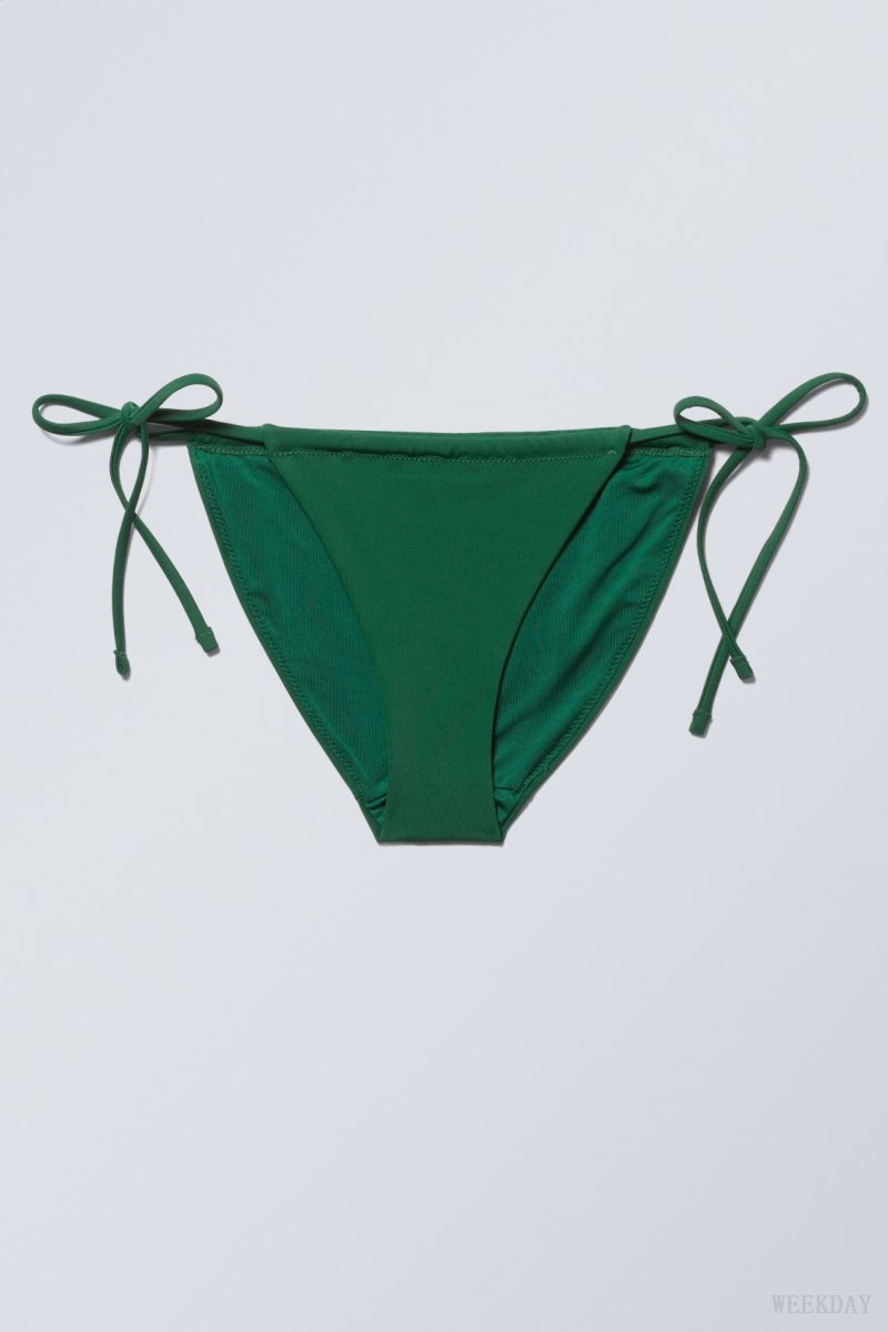 Weekday Breeze String Bikini Bottoms Green | BHGP3152