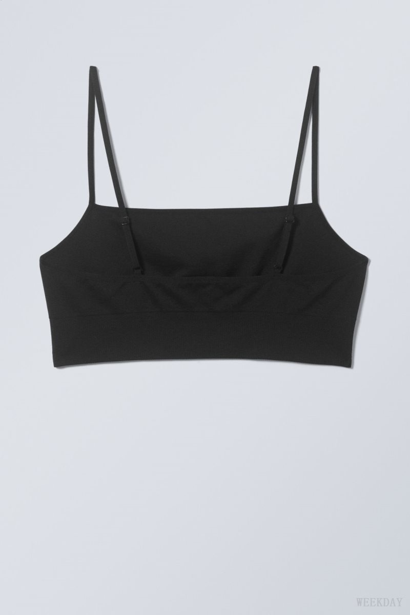 Weekday Cat Soft Bralette Bralette Black | DSSN8762