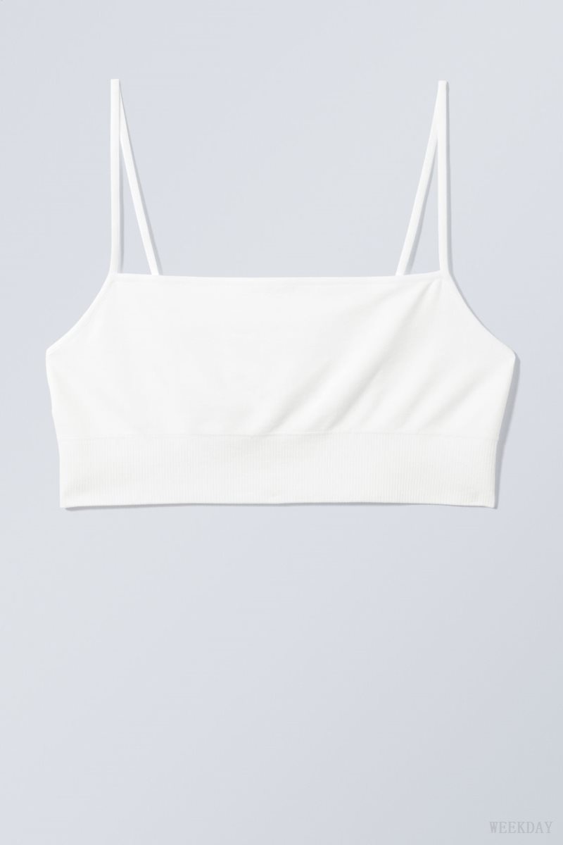 Weekday Cat Soft Bralette Bralette White | PAUX3298