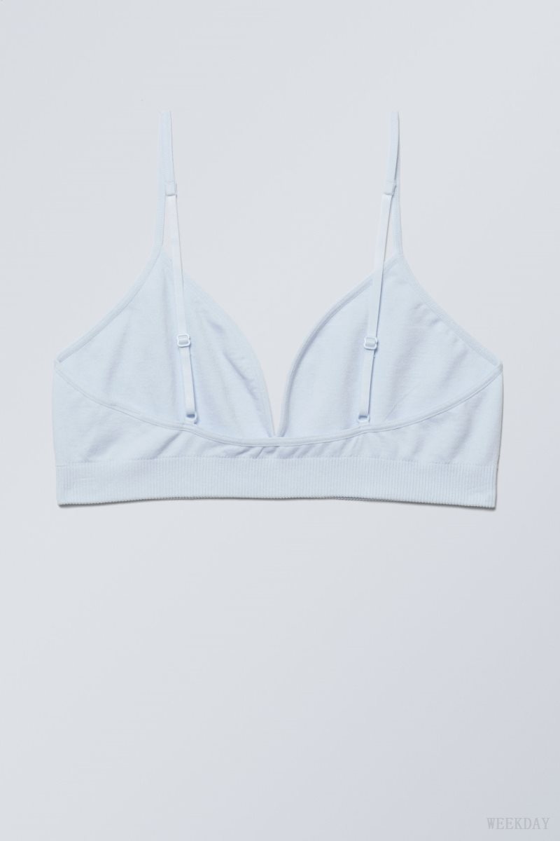 Weekday Cat Soft Triangle Bra Bra Light Blue | MPXV3126