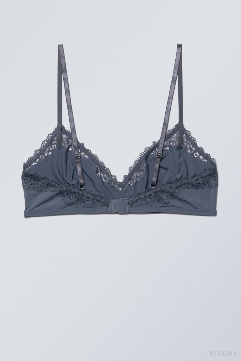 Weekday Cleo triangle bralette Bralette Blue | LDZT0193