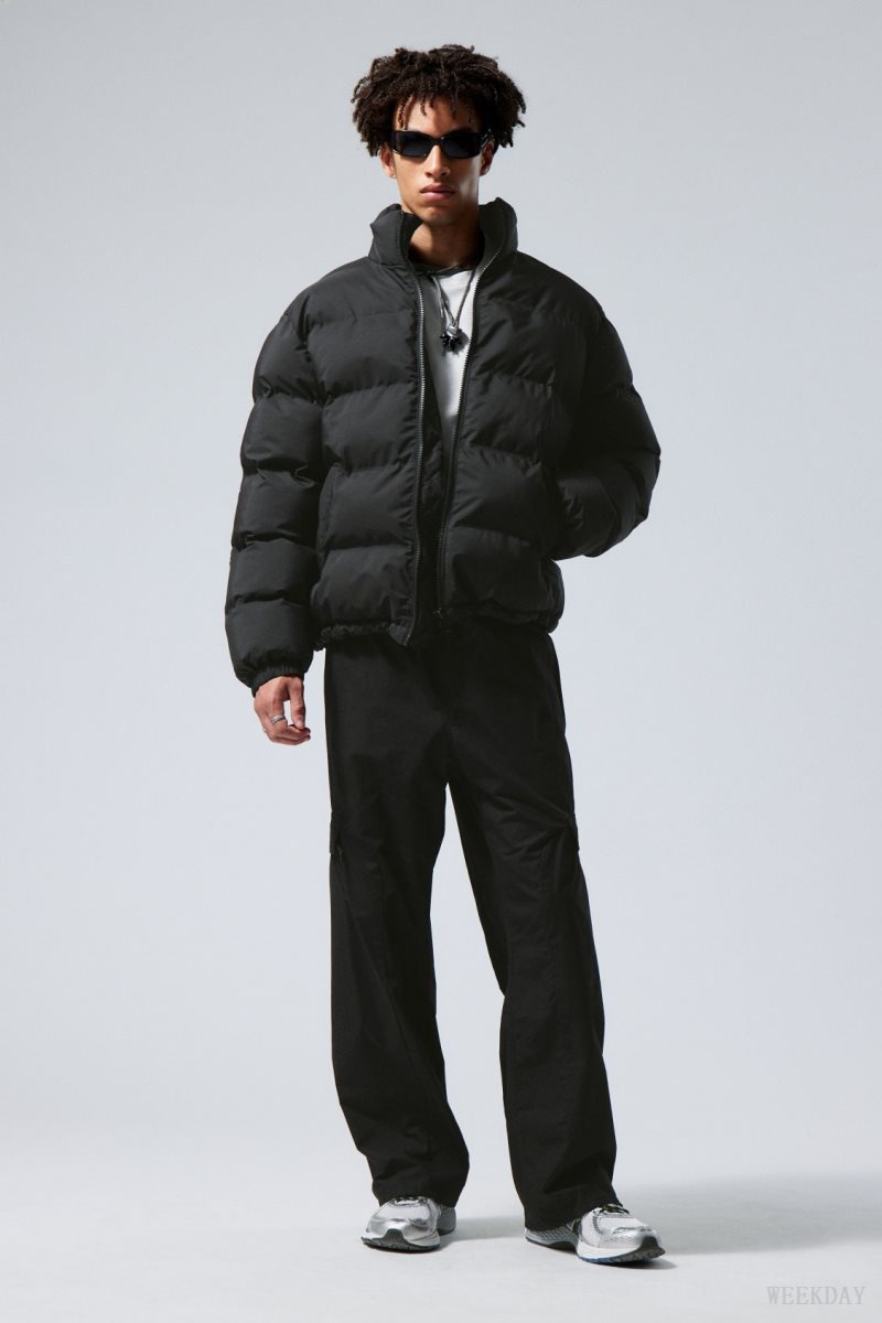 Weekday Cole Puffer Jacket Black | IAVU5067