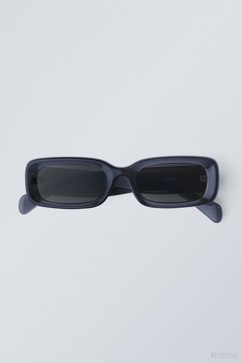 Weekday Cruise Squared Sunglasses Blue | AVQC2143