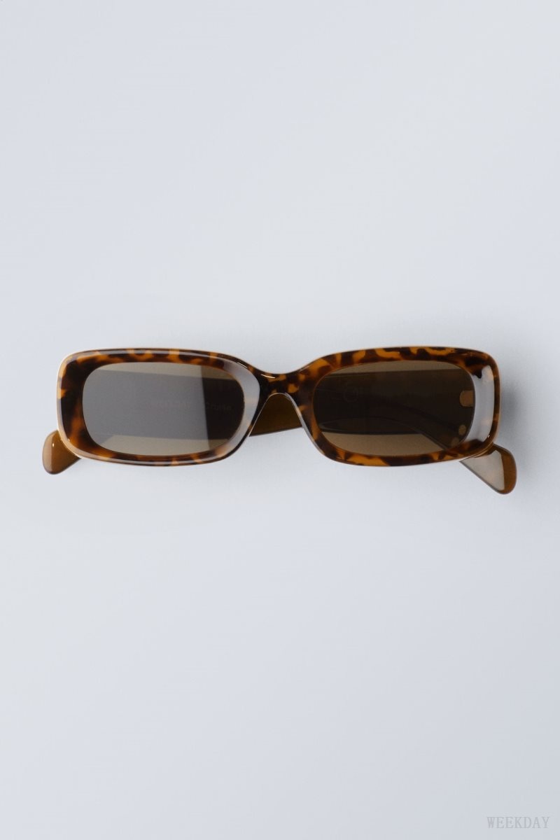 Weekday Cruise Squared Sunglasses Tortoise | CNMC9785