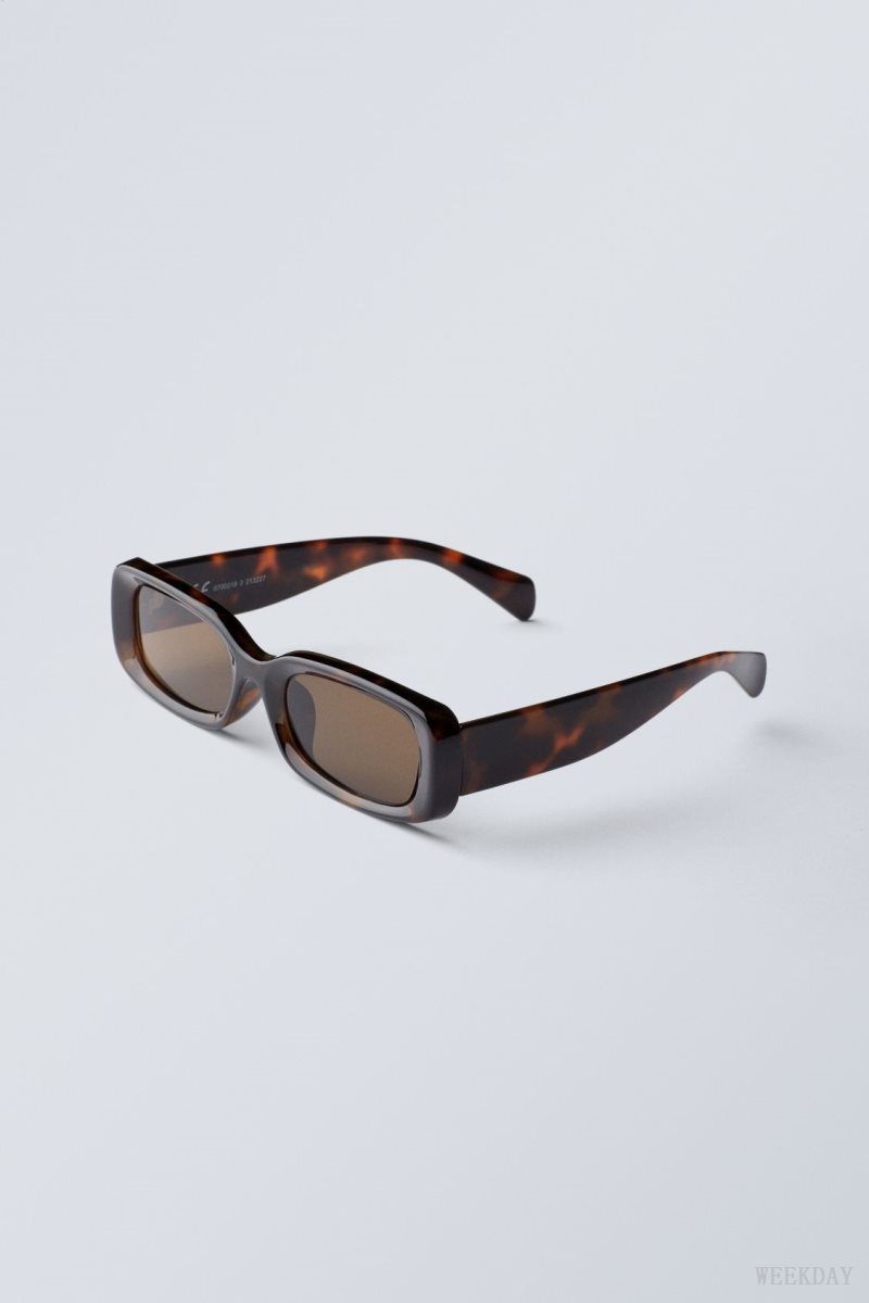 Weekday Cruise Squared Sunglasses Tortoise | CNMC9785