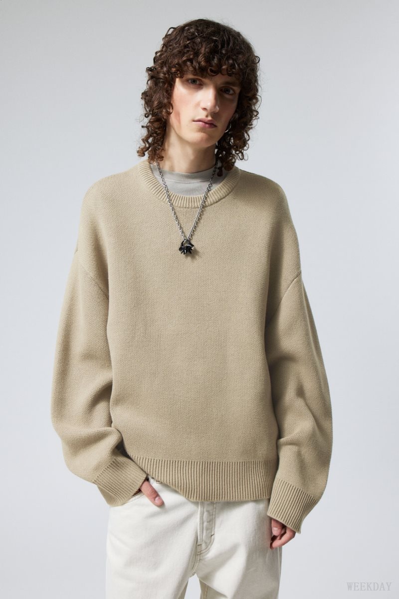 Weekday Cypher Oversized Sweater Mole | SVXZ3450