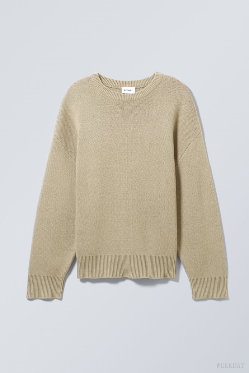 Weekday Cypher Oversized Sweater Mole | SVXZ3450