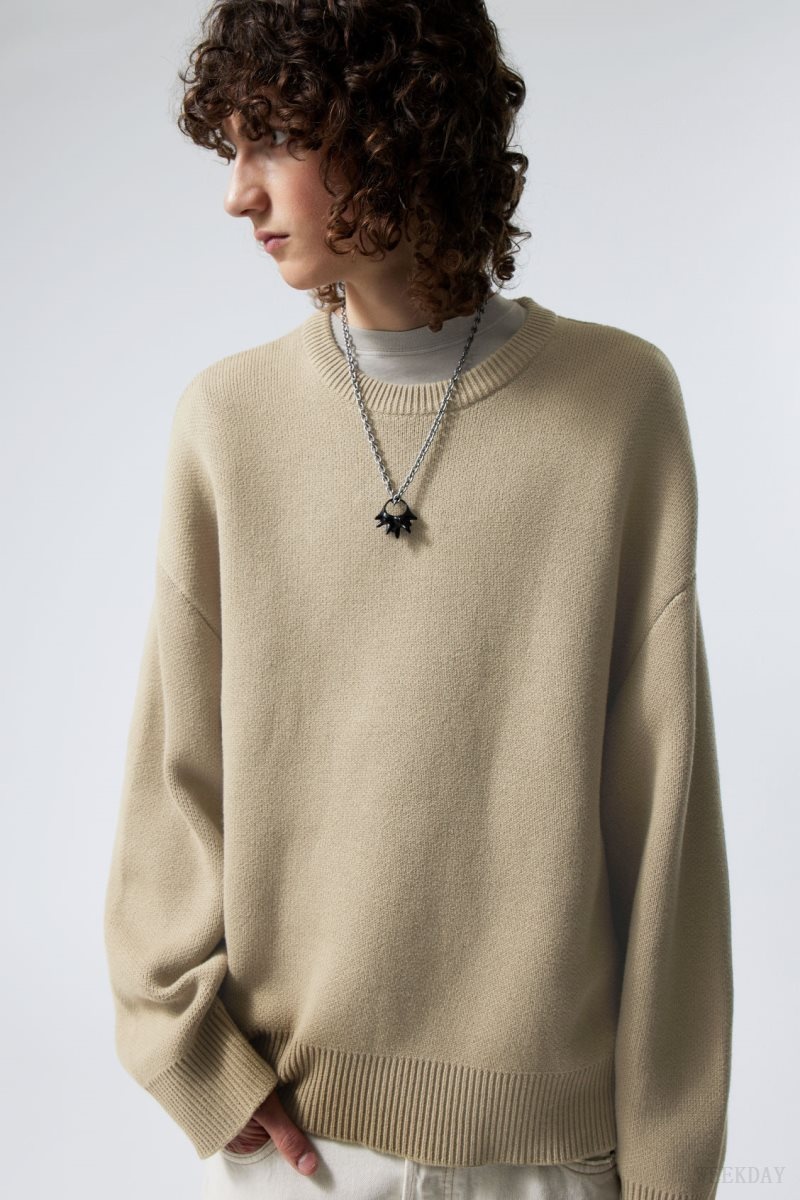 Weekday Cypher Oversized Sweater Mole | SVXZ3450