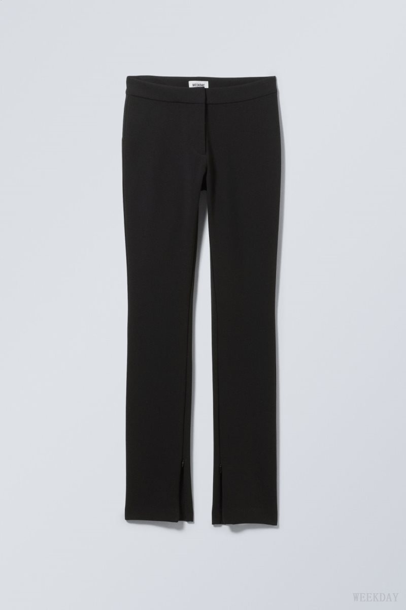 Weekday Dessa slim Trousers Black | MIDH6025