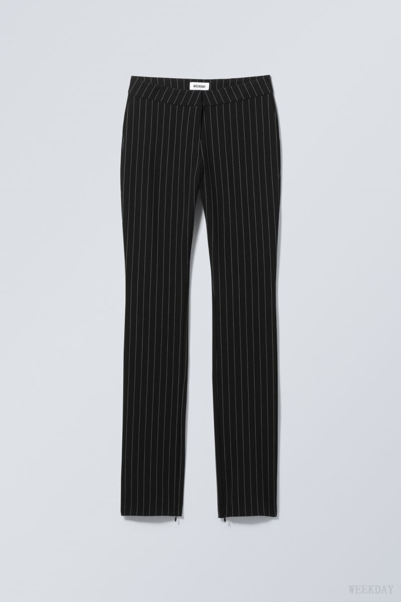 Weekday Dessa slim Trousers Pinstripe | ZKGM4676