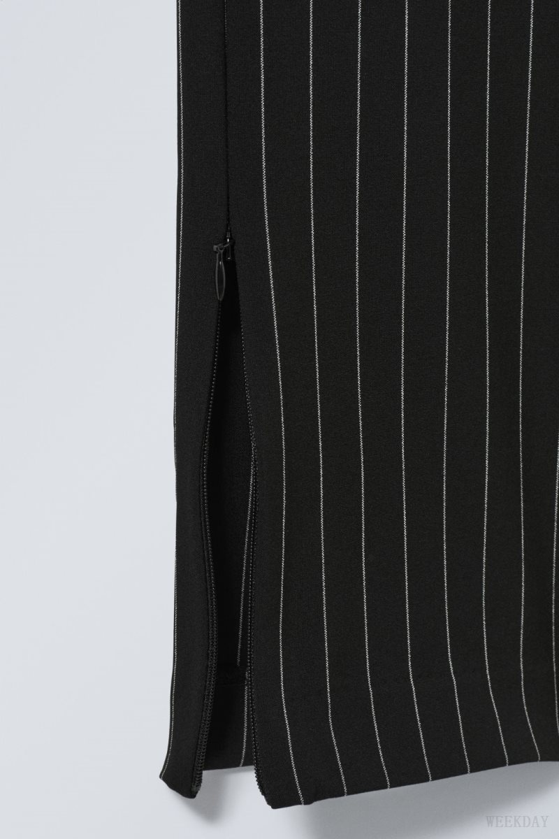 Weekday Dessa slim Trousers Pinstripe | ZKGM4676