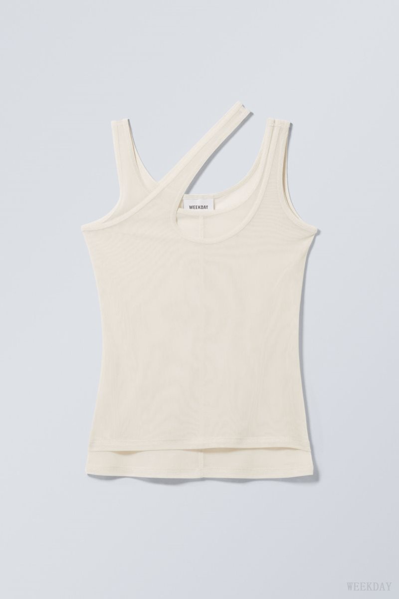 Weekday Double Layer Tank Beige | CCBF2930