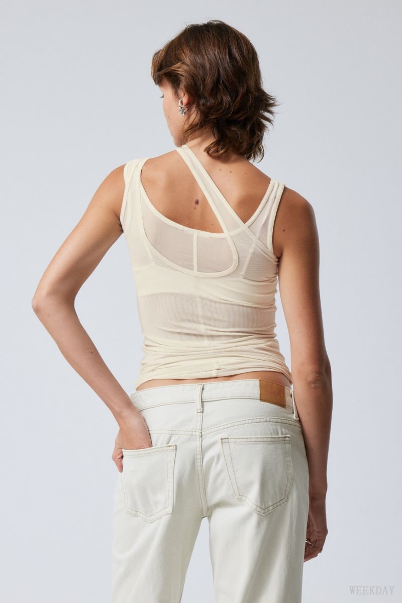 Weekday Double Layer Tank Beige | CCBF2930