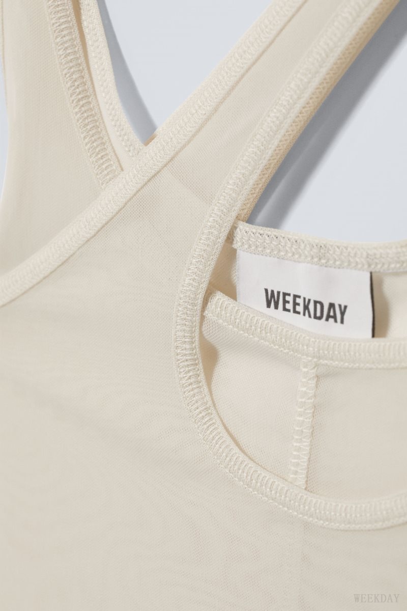 Weekday Double Layer Tank Beige | CCBF2930