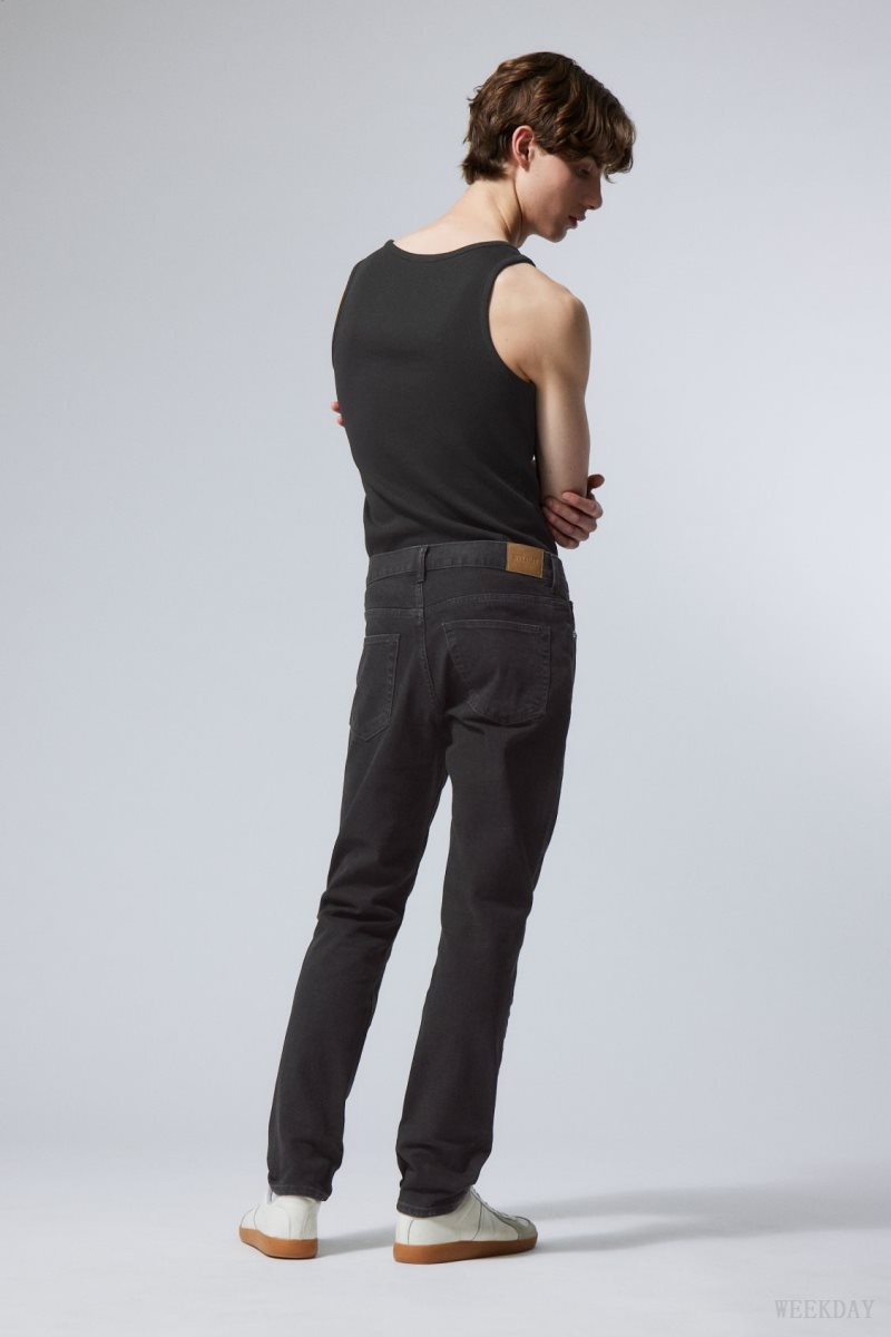 Weekday Easy Regular Straight Jeans Black | ZQJF1531