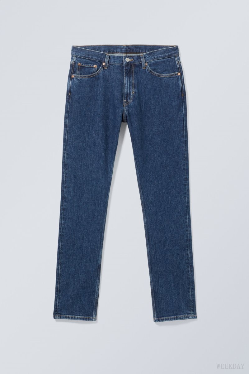 Weekday Easy Regular Straight Jeans Blue | EHPC9649