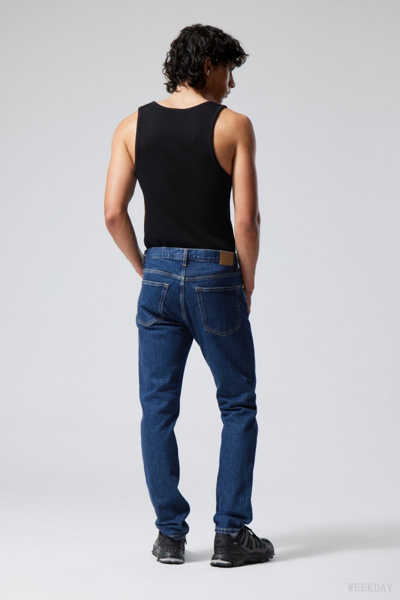 Weekday Easy Regular Straight Jeans Blue | EHPC9649