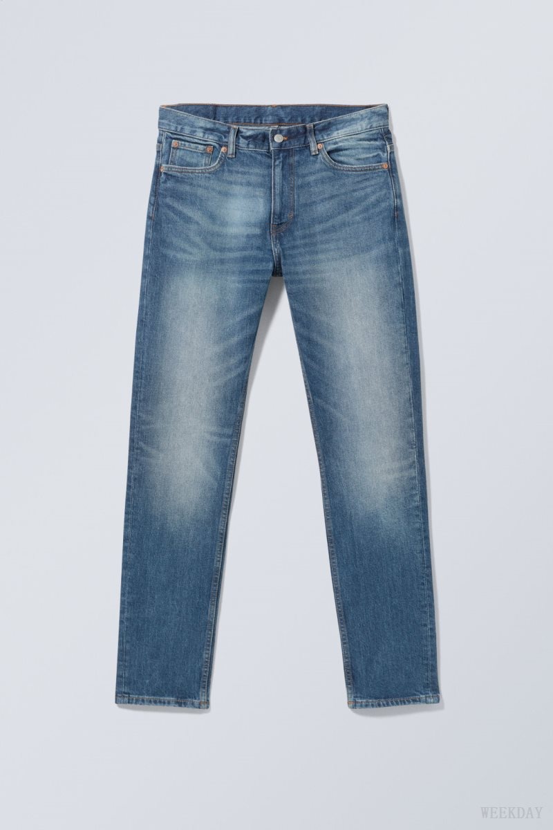 Weekday Easy Regular Straight Jeans Blue | XZTC8239