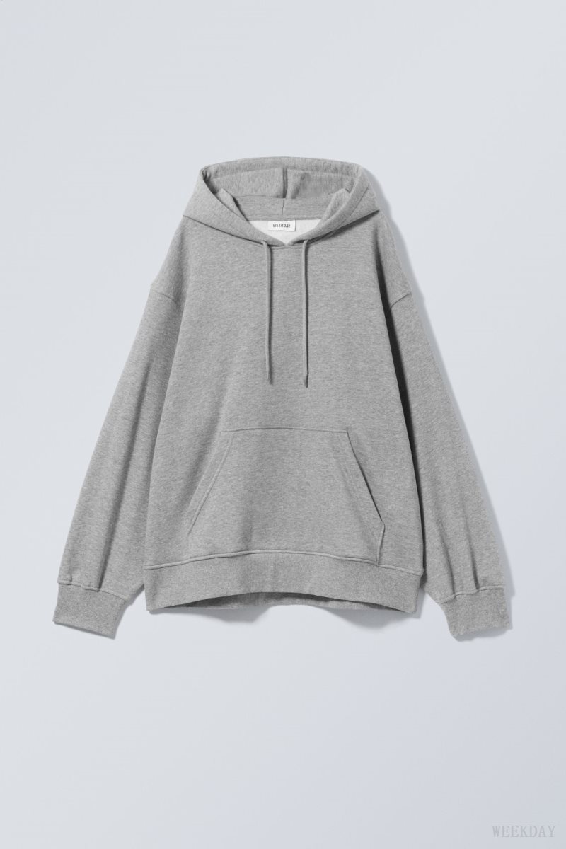 Weekday Essence Relaxed Hoodie Grey | WCCA9528