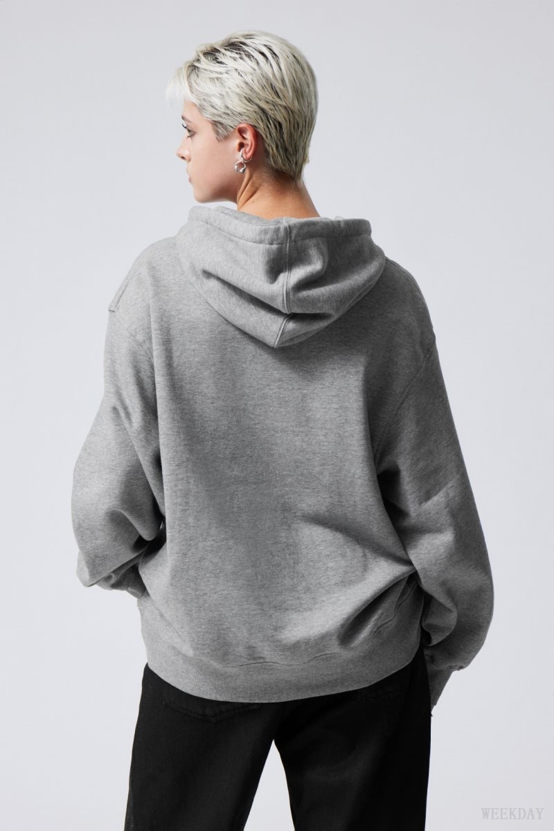 Weekday Essence Relaxed Hoodie Grey | WCCA9528