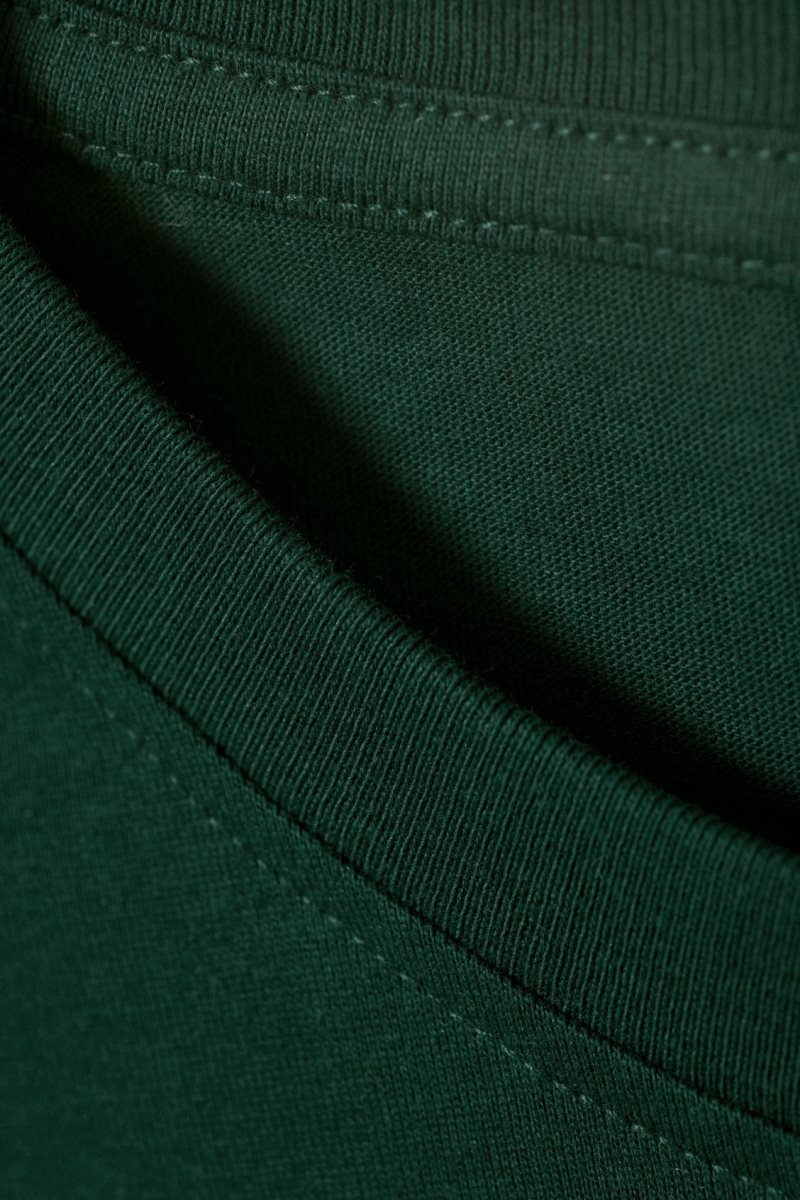 Weekday Essence Standard Long Sleeve Dark Green | WZVB0240