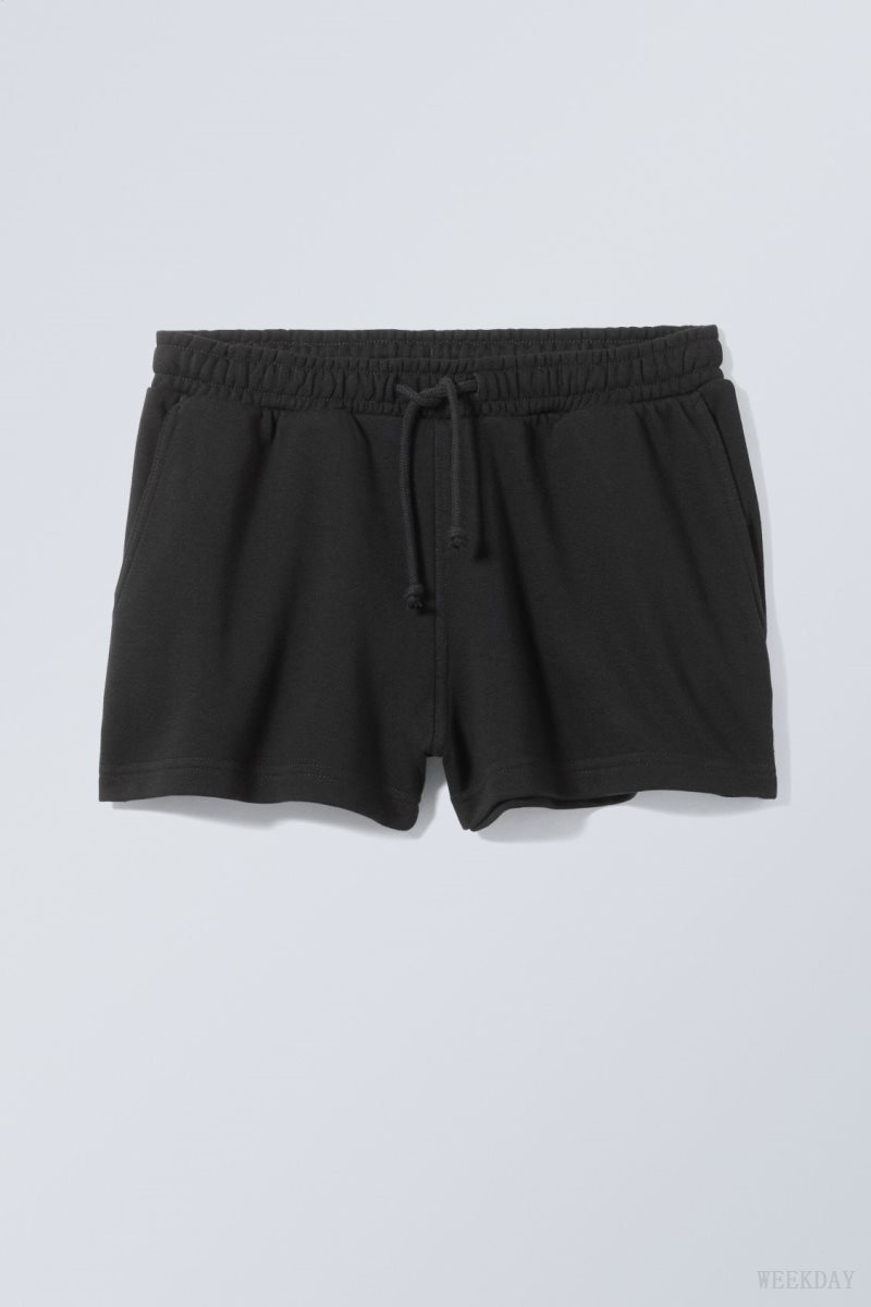 Weekday Essence Standard Sweatshorts Black | FZGS0370