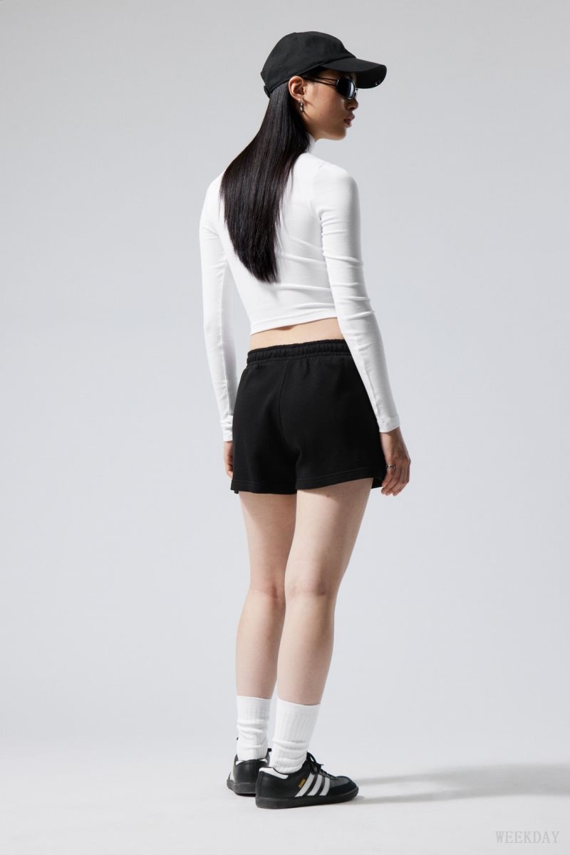 Weekday Essence Standard Sweatshorts Black | FZGS0370