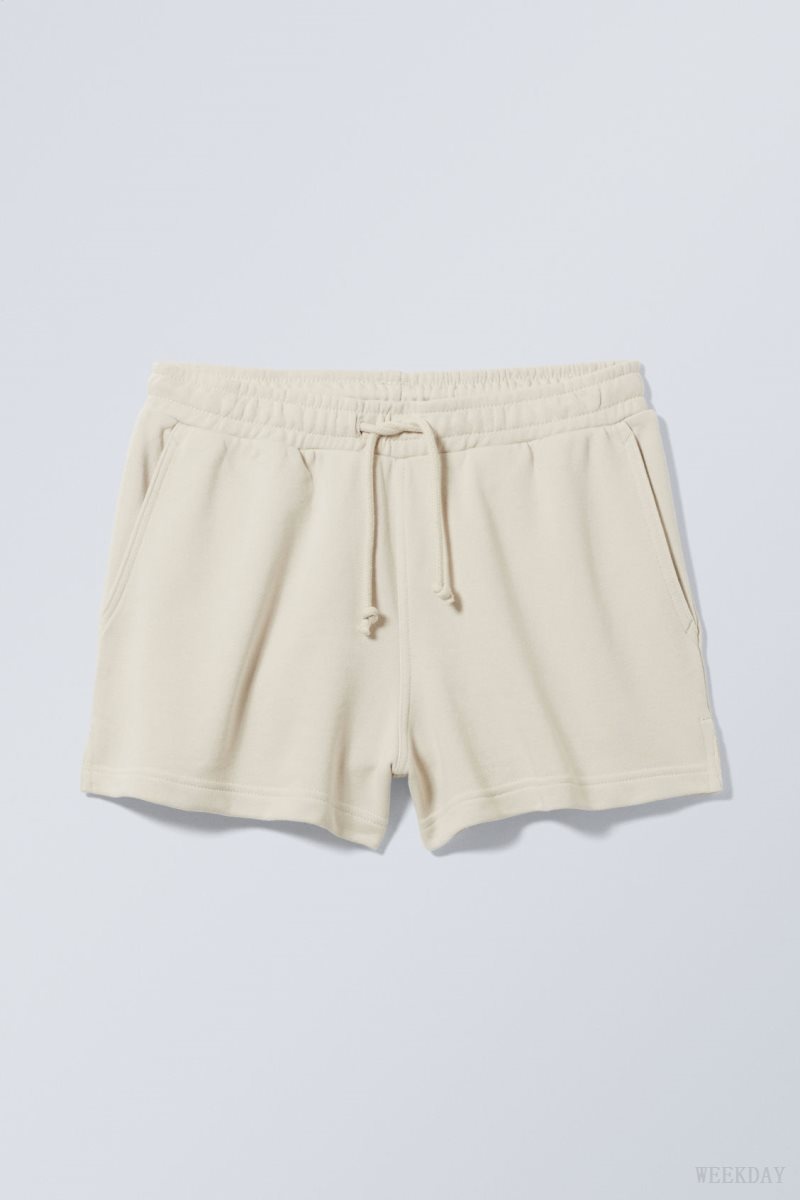 Weekday Essence Standard Sweatshorts White | CEDL9307