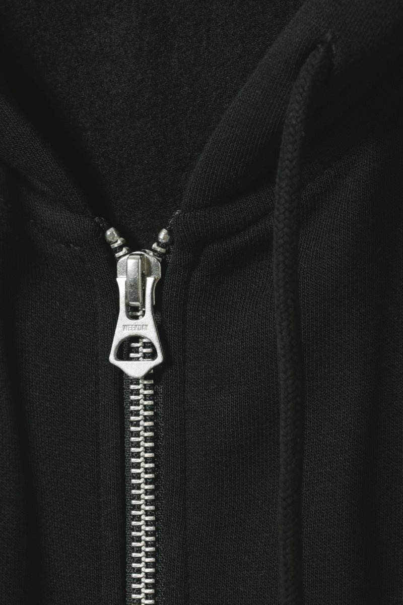 Weekday Essence Standard Zip Hoodie Black | SKTU9415