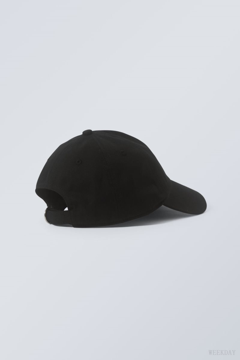 Weekday Essential Cotton Cap Black | HUNO0078