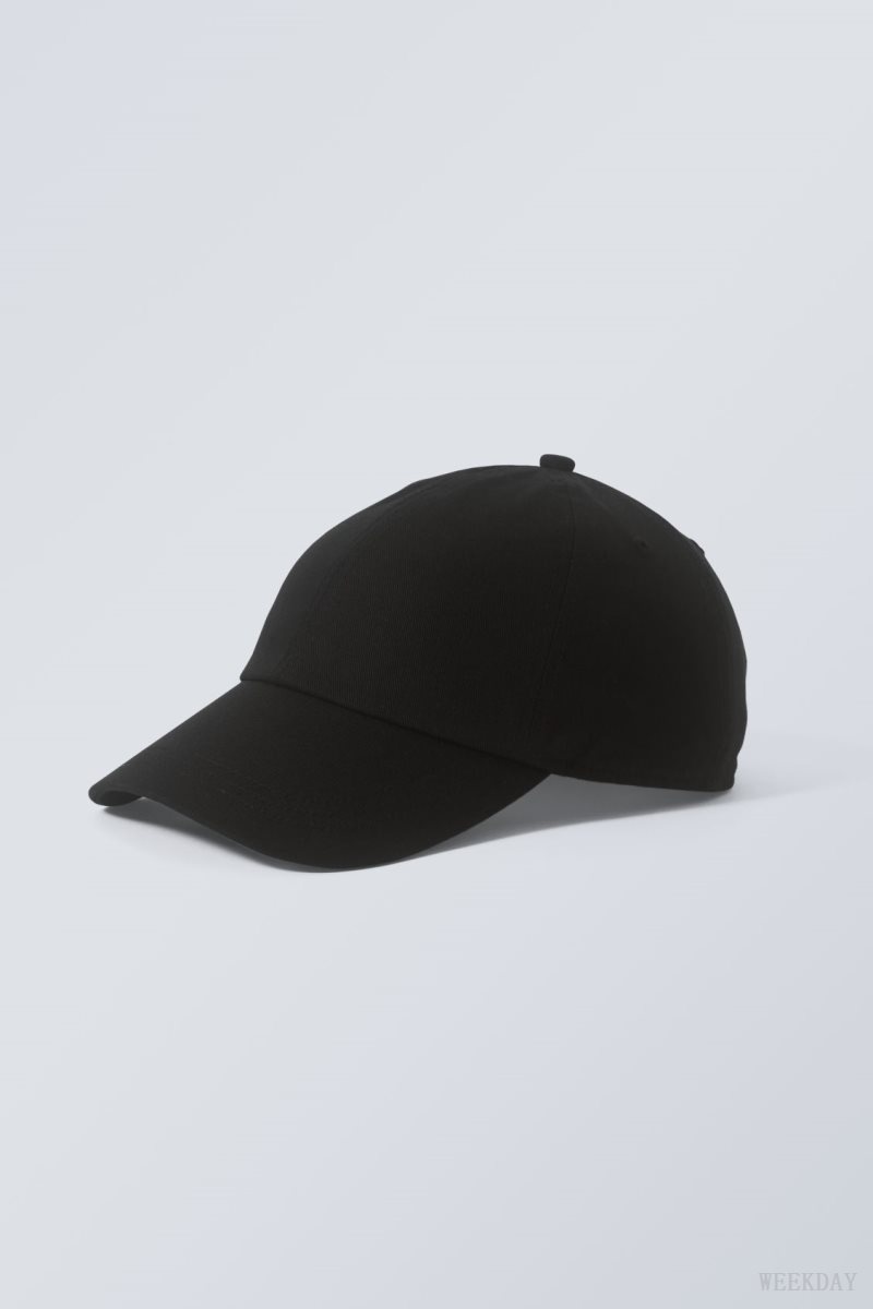 Weekday Essential Cotton Cap Black | HUNO0078